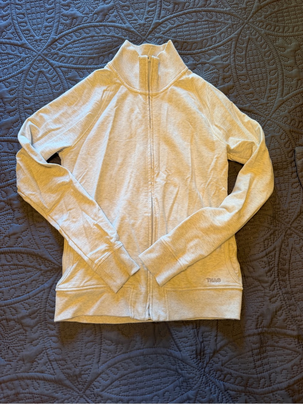 Aritzia TNA Women’s Light Gray Full-Zip 95% cotton Jacket